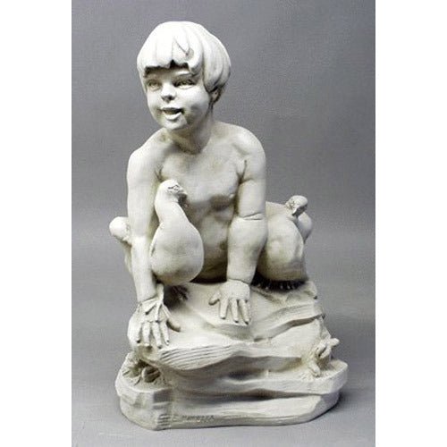 Boy with Three Doves 25 Outdoor/Indoor Statue - Bella Statues