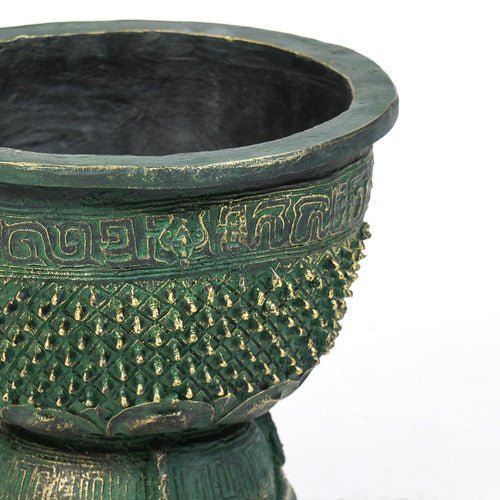 Eastern Oxidized Urn Outdoor/Indoor Statue - Bella Statues