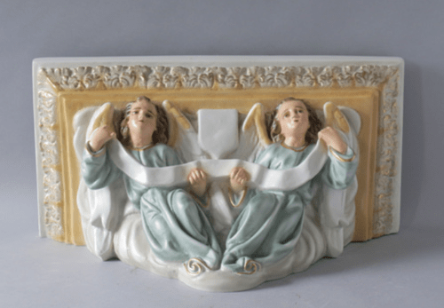 Custom Painted Angel Shelf 10 Sm Crucifxion Outdoor/Indoor Statue - Bella Statues