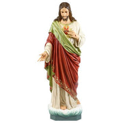 Custom Painted Lifesize Jesus Religious SACRED HEART 5'2" Outdoor/Indoor Statue - Bella Statues