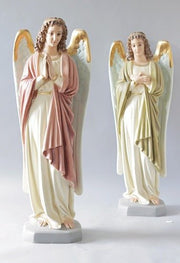 Custom Painted Chapel Crossed Angel 26 Outdoor/Indoor Statue - Bella Statues
