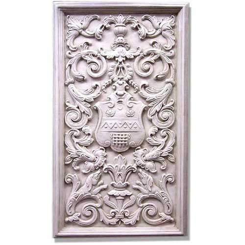 Renaissance Shield Panel 27 Outdoor/Indoor Statue - Bella Statues