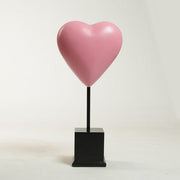Valentine Heart On Pole 14X14 Outdoor/Indoor Statue - Bella Statues