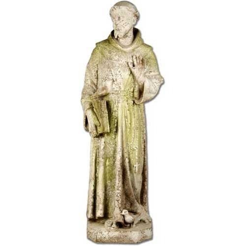 Lifesize Saint Francis 37 Outdoor/Indoor Statue - Bella Statues