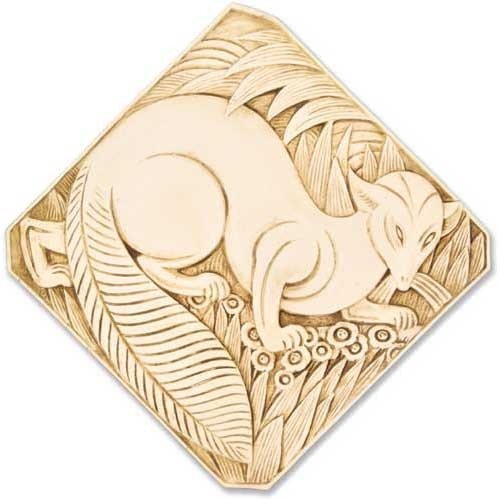 Crouching Fox Relief Outdoor/Indoor Statue - Bella Statues