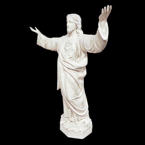 Lifesize Sacred Heart Pleading 63" Outdoor/Indoor Statue - Bella Statues