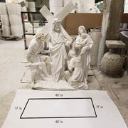 Lifesize Jesus Speaks to the Woman Station 8 Outdoor/Indoor Statue - Bella Statues