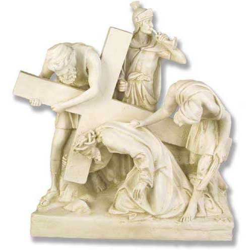Jesus Falls The 1St Time Station 3 Outdoor/Indoor Statue - Bella Statues
