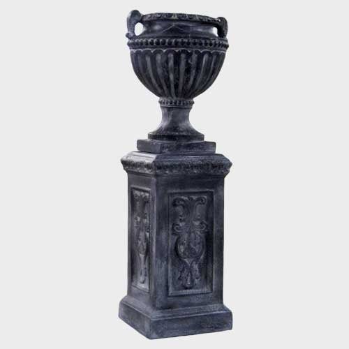 Fluted And Beaded Urn 18"h Outdoor/Indoor Statue - Bella Statues