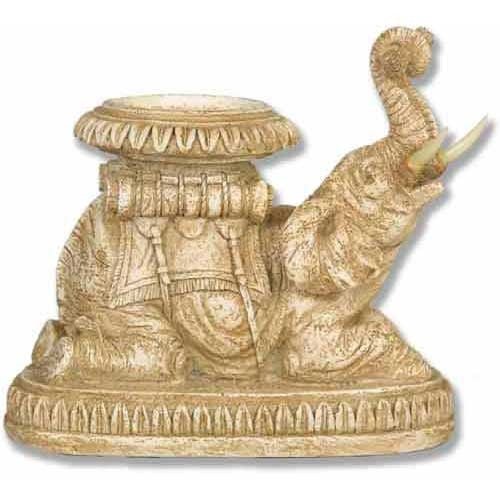 Elephant Roaring Candleholder Outdoor/Indoor Statue - Bella Statues