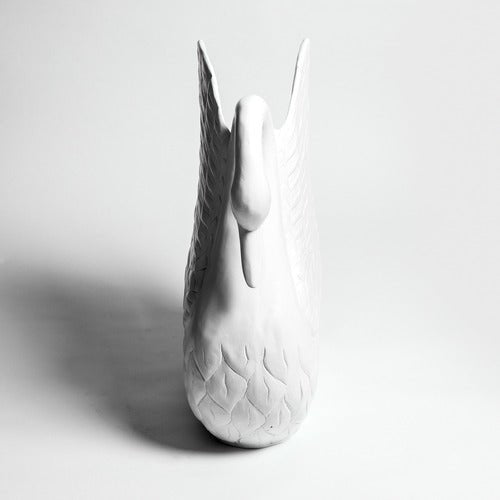 Swan From Wood Carving Outdoor/Indoor Statue - Bella Statues