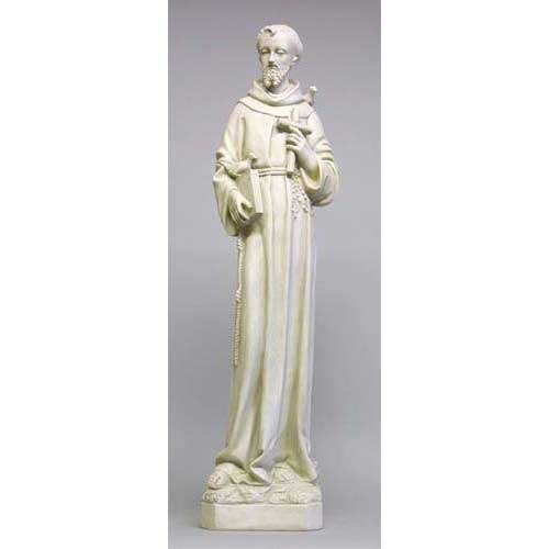 Lifesize Saint Francis 43H Outdoor/Indoor Statue - Bella Statues