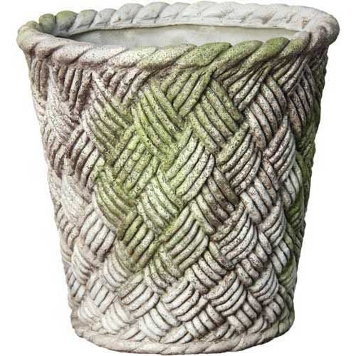 Nied Weave Basket 17 Outdoor/Indoor Statue - Bella Statues