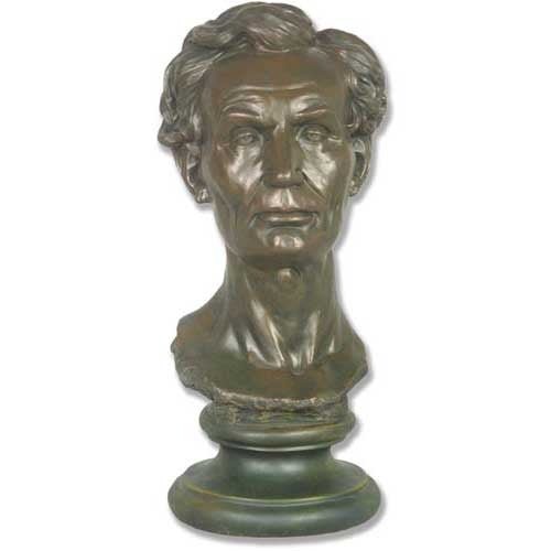 LINCOLN CLASSIC BUST 20"H Outdoor/Indoor Statue - Bella Statues