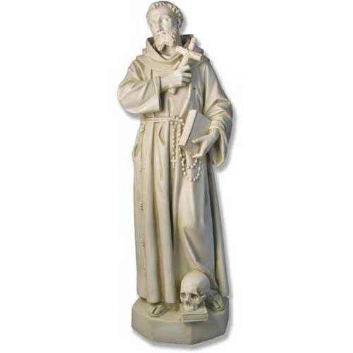 Lifesize St Francis (Skull & Cross 63 Outdoor/Indoor Statue - Bella Statues