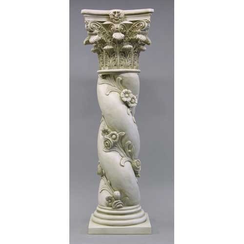 Lifesize Twisted Rose Pedestal Outdoor/Indoor Statue - Bella Statues