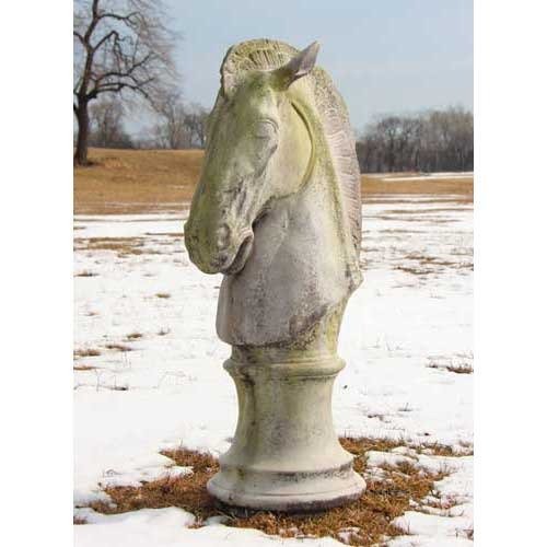Lifesize Horse's Head Outdoor/Indoor Statue - Bella Statues