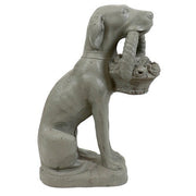 Dog With Flower Basket 24 Outdoor/Indoor Statue - Bella Statues