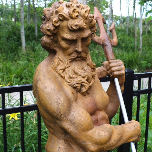 Lifesize Neptune With Trident 65 Outdoor/Indoor Statue - Bella Statues