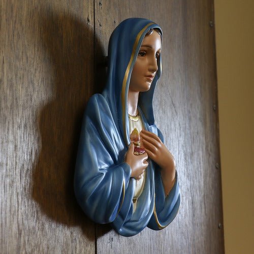 Custom Painted Mary Plaque Outdoor/Indoor Statue - Bella Statues