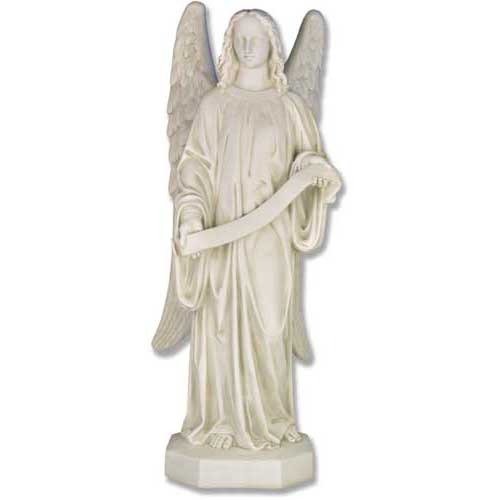 Lifesize Banner Angel Left 49 Outdoor/Indoor Statue - Bella Statues