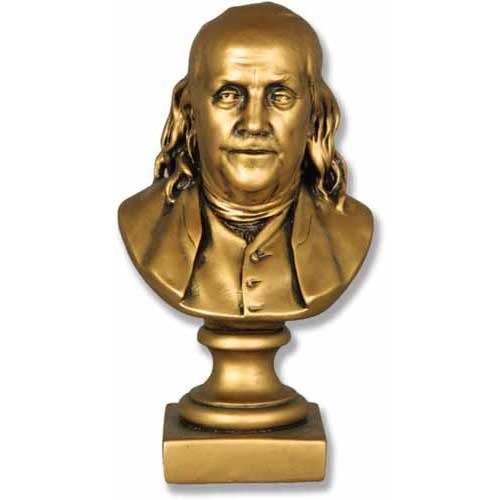 Ben Franklin Bust - 9 Outdoor/Indoor Statue - Bella Statues
