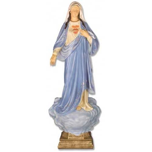 Custom Painted Lifesize Immaculate Heart Of Mary - 39 Outdoor/Indoor Statue - Bella Statues