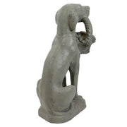 Dog With Flower Basket 24 Outdoor/Indoor Statue - Bella Statues