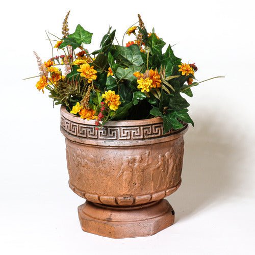 Greek Relief Pot Outdoor/Indoor Statue - Bella Statues