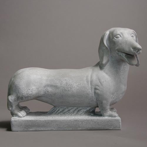 Dachshund On Base Outdoor/Indoor Statue - Bella Statues