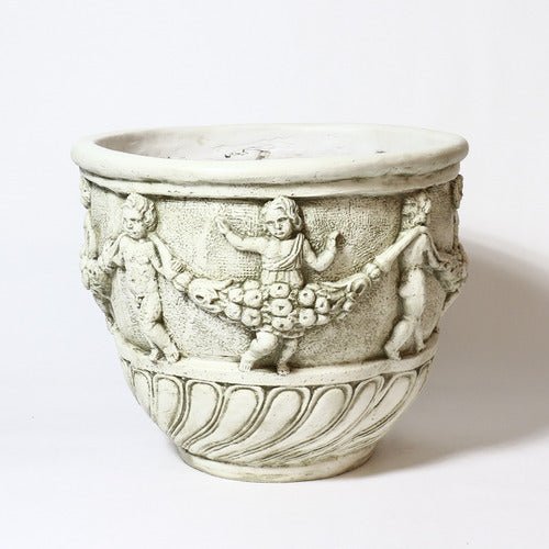 Cherub & Garland urn Outdoor/Indoor Statue - Bella Statues