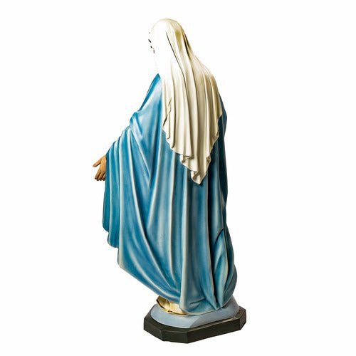 Custom Painted Lifesize Mary with One Hand Outstretched Outdoor/Indoor Statue - Bella Statues