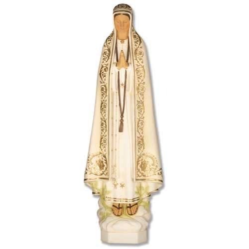 Custom Painted Our Lady Of Fatima Mary Outdoor/Indoor Statue - Bella Statues
