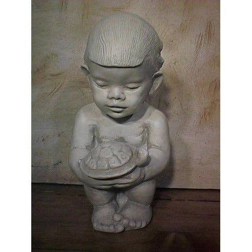 Anton And His Turtle 12 Cppr Outdoor/Indoor Statue - Bella Statues