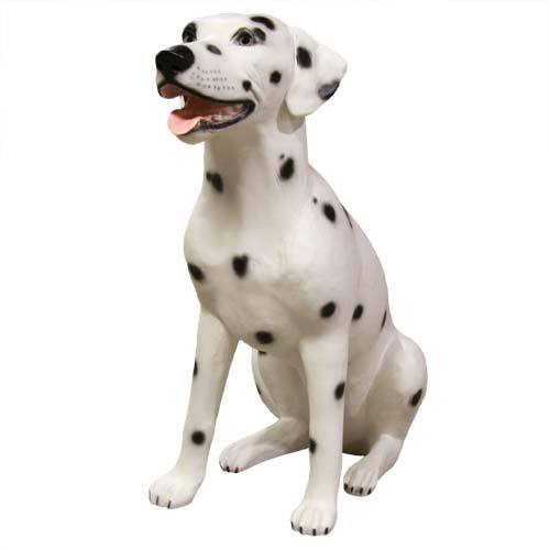 Custom Painted Dalmatian Sitting 24 Outdoor/Indoor Statue - Bella Statues