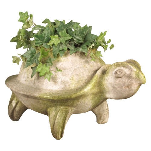 Primitive Turtle Pot 14 Outdoor/Indoor Statue - Bella Statues