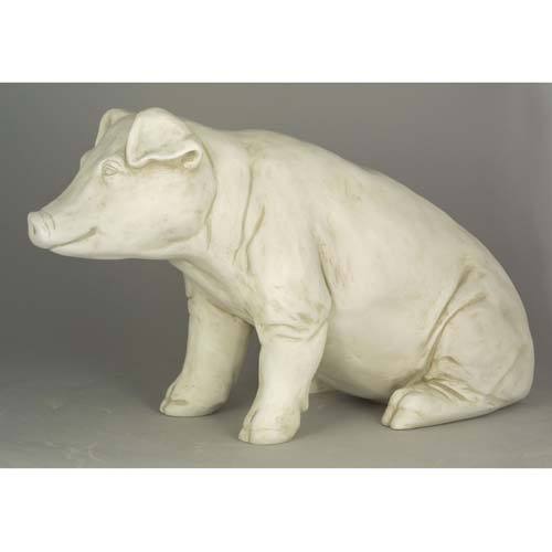 Arnold The Pig Sitting 15 H Outdoor/Indoor Statue - Bella Statues