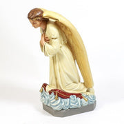 Custom Painted Angel Sorrow Kneeling Cross 27 Outdoor/Indoor Statue - Bella Statues