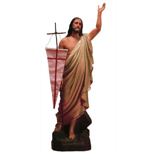 Custom Painted Lifesize Resurrection Christ no flag in Outdoor/Indoor Statue - Bella Statues