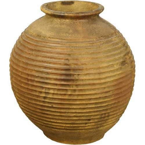 Round Ribbed Urn 29 Outdoor/Indoor Statue - Bella Statues