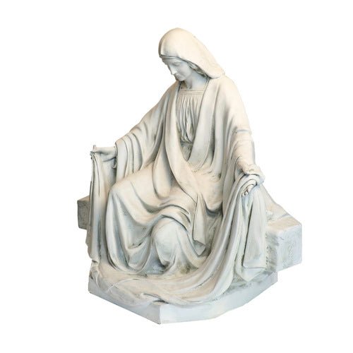 Lifesize MARY SITTING FOR LIFESIZE SET Outdoor/Indoor Statue - Bella Statues