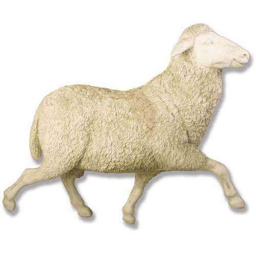 Lifesize Prancing Sheep 41 Outdoor/Indoor Statue - Bella Statues