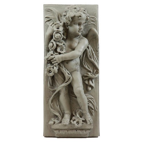 Little Boy Spring Plaque 30 Outdoor/Indoor Statue - Bella Statues