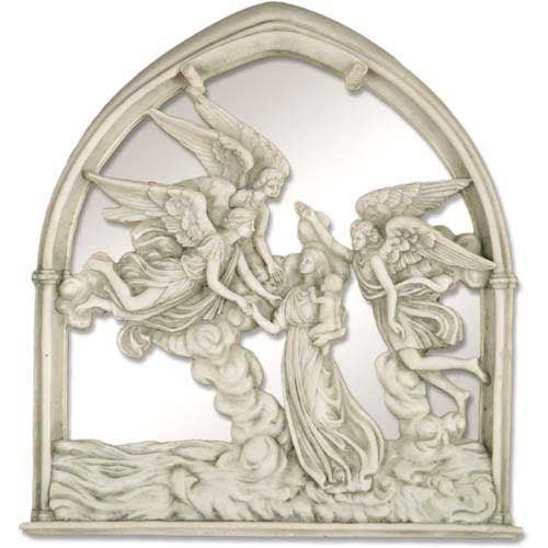 Angels Of The Sea Mirror 10"H Outdoor/Indoor Statue - Bella Statues