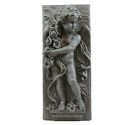 Little Boy Spring Plaque 30 Outdoor/Indoor Statue - Bella Statues