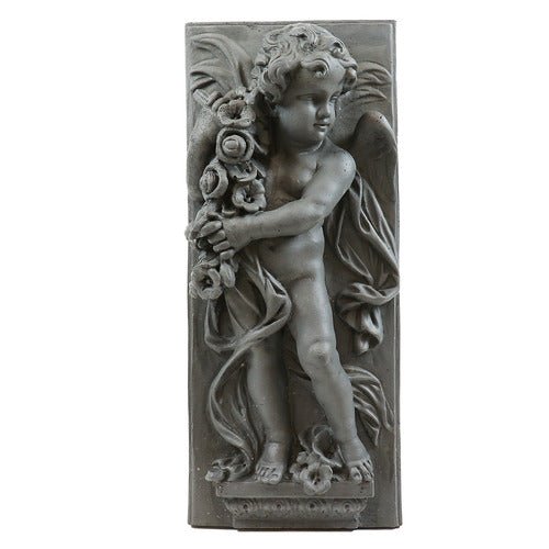 Little Boy Spring Plaque 30 Outdoor/Indoor Statue - Bella Statues