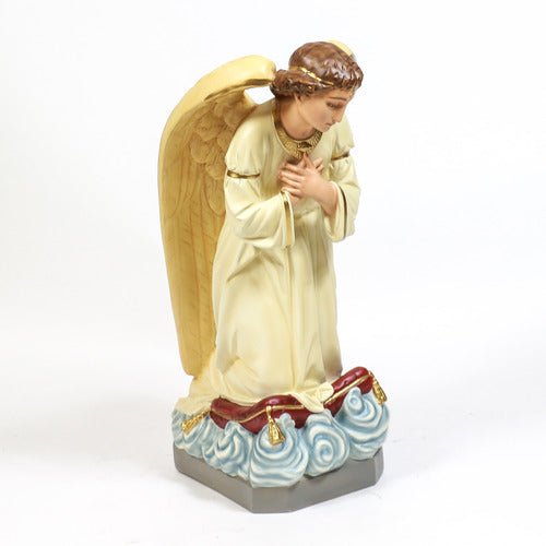 Custom Painted Angel Sorrow Kneeling Cross 27 Outdoor/Indoor Statue - Bella Statues