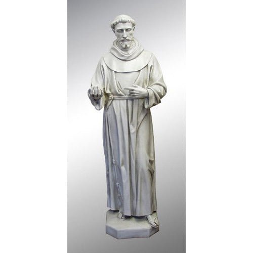 Custom Painted Lifesize Saint Francis - Life Size 74 Outdoor/Indoor Statue - Bella Statues