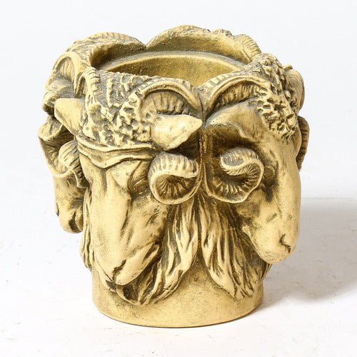 Ram Pot With Lid 9 Outdoor/Indoor Statue - Bella Statues
