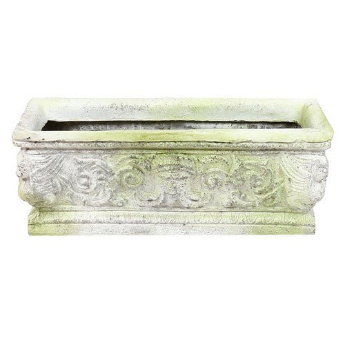 Greenman Rectangle Urn 11 Outdoor/Indoor Statue - Bella Statues